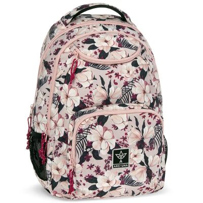 Ars Una Flowery Pink AU 6 Ergonomska školska Torba – Ruksak