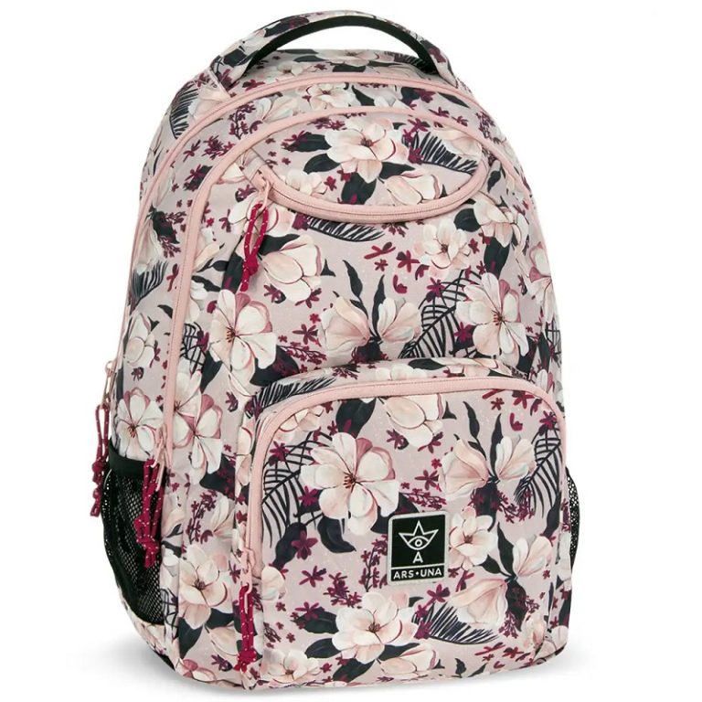 Ars Una Flowery Pink AU 6 Ergonomska školska Torba – Ruksak