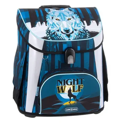 Ars Una Nightwolf Ergonomska Prvoškolska torba sa magnetnim zatvaranjem