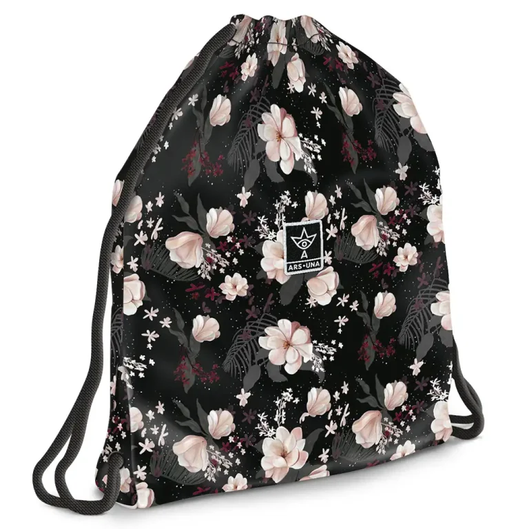 Flowery Black Sportska Vreća Za Papuče 46x37 Cm