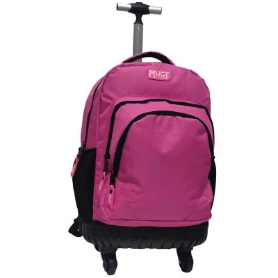 Must Pink Ergonomski Ruksak Na Kotačiće
