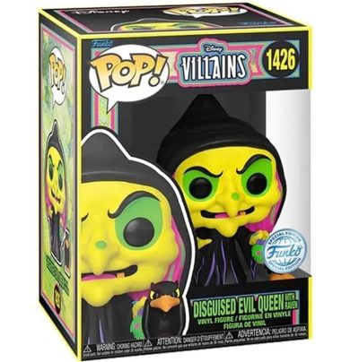 Snow White POP & Buddy! Disguised Evil Queen With Raven (Black Light) Exclusive Vinyl Figura 9 Cm