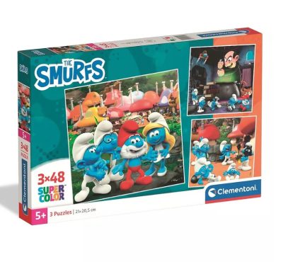 Štrumpfovi Puzzle 3x48 Kom Clementoni The Smurfs 57928