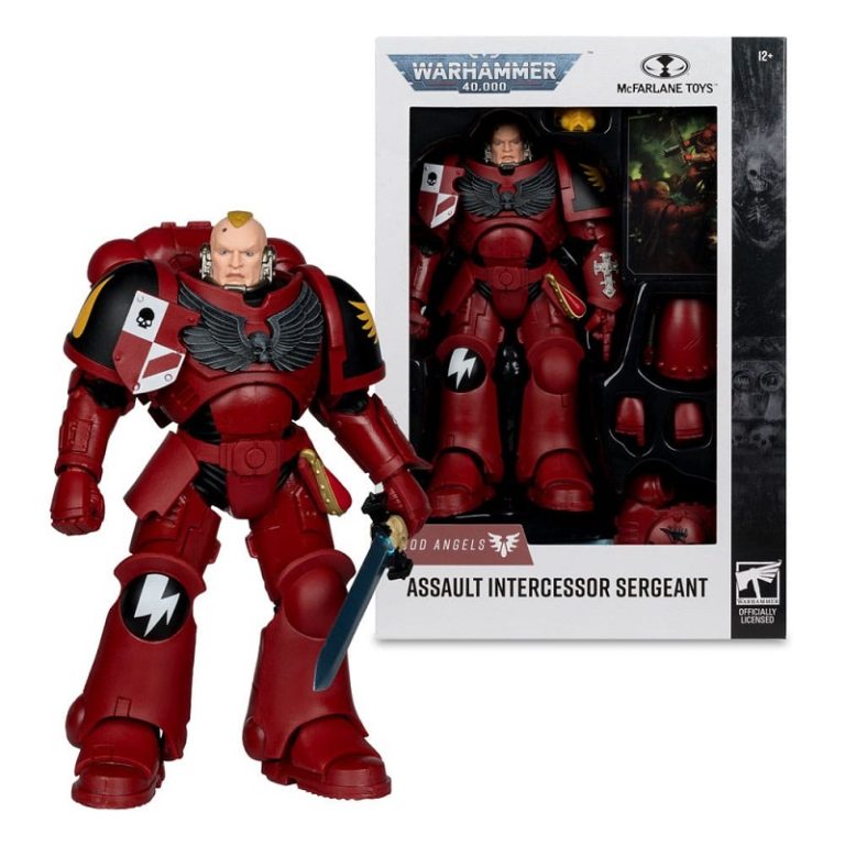 Warhammer 40,000 Assault Intercessor Sergeant (Blood Angel) Akcijska Figura 18 Cm