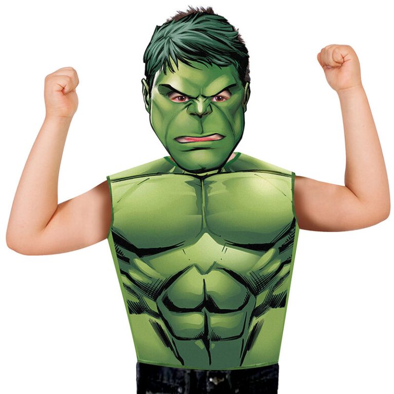 Hulk Party Dress Up Set 3-6 g prsluk + maska