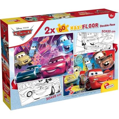 Disney Cars Puzzle 2x60 Kom I Bojanka Lisciani
