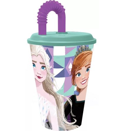 Disney Frozen Plastična čaša Sa Slamkom 430 Ml