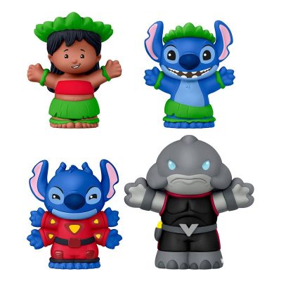 Disney Lilo And Stitch Fisher Price Little People Collector 4 Pack Mini Figures 7 Cm