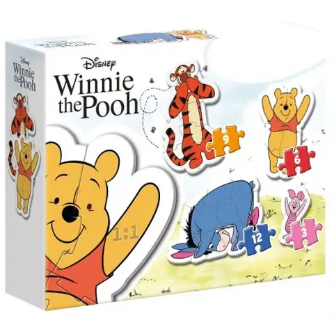Disney Winnie The Pooh 4u1 Puzzle Clementoni
