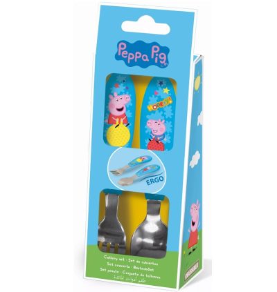 Peppa Pig Metalni Pribor Za Jelo 2 Komada – Vilica, žlica
