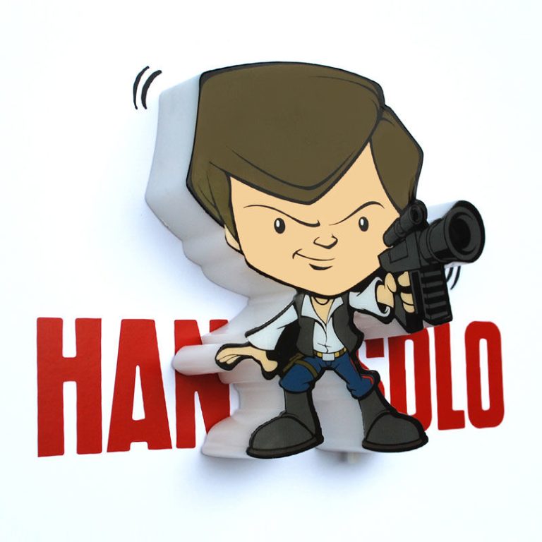 Star Wars Hans Solo 3D Led Lampa